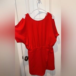 Red romper- size large